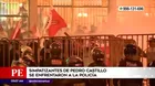 Simpatizantes de expresidente Pedro Castillo se enfrentaron a la Policía