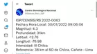 Sismo de magnitud 4.3 se registró en Cañete