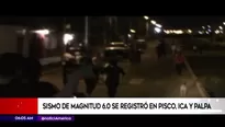 Sismo en Ica. América Noticias