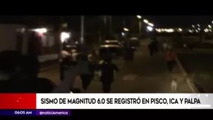 Sismo en Ica. América Noticias