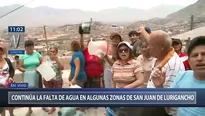 Sedapal no restablece servicio de agua en asentamiento humano '24 de diciembre'. Foto: Canal N