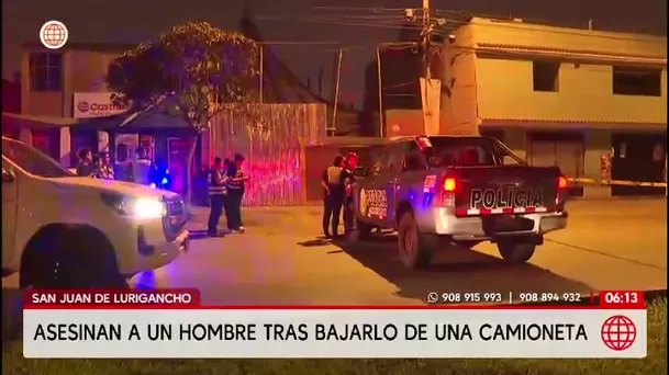 SJL: Asesinan a hombre a balazos tras bajarlo de una camioneta/ América Noticias