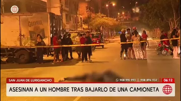 Asesinan a hombre en SJL tras bajarlo de camioneta y dispararle en la calle/ América Noticias