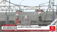 SJL: Ataque a balazos deja dos heridos en colegio en construcción