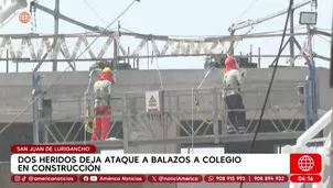 Ataque armado deja heridos en colegio en construcción en SJL. Foto y video: AN