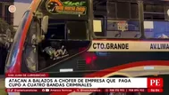 SJL: Ataque a conductor de bus deja un herido y mensaje extorsivo