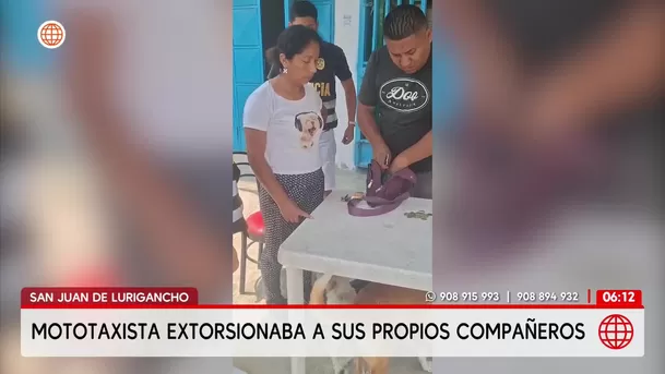Capturan a mototaxista que extorsionaba a colegas en SJL/ América Noticias