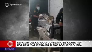 Comisario de Canto Rey fue detenido cuando celebraba su cumpleaños en un local.