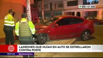 Ladrones intentaron escapar de los policías.