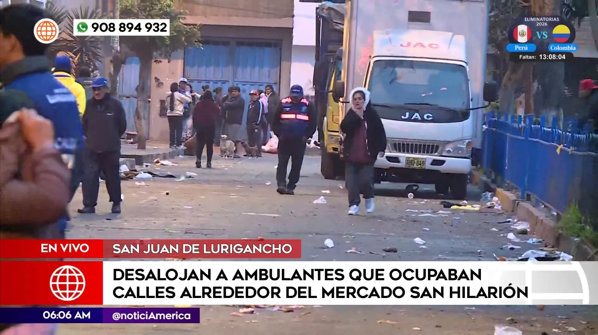 Desalojan a ambulantes en San Juan de Lurigancho. Foto: América Noticias