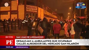 Desalojan a ambulantes en San Juan de Lurigancho. Foto y video: América Noticias