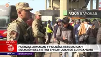 Fuerzas Armadas y Policía resguardan estación del Metro en San Juan de Lurigancho. Foto y video: América Noticias