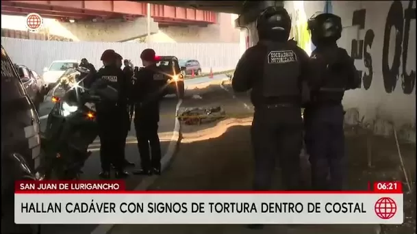 Hallan cadáver en un costal en San Juan de Lurigancho/ América Noticias Hallan cadáver en un costal en San Juan de Lurigancho/ América Noticias