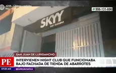 SJL: Intervienen club nocturno que operaba bajo fachada de una bodega - Noticias de bodega