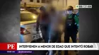 SJL: Intervienen a menor de edad que intentó robar 