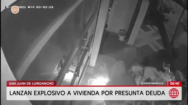SJL: Desconocido lanza explosivo contra fachada de casa en urbanización San Fernando/ América Noticias