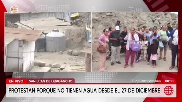 Familias en SJL sufren sin agua por falta de abastecimiento/ América Noticias