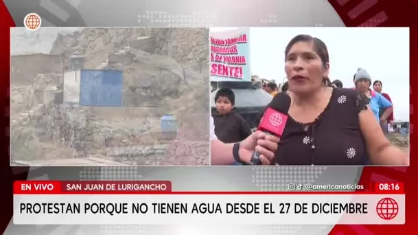 San Juan de Lurigancho: 500 familias sin agua por fallas en distribución de cisternas/ América Noticias