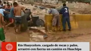 Desborde del río Huaycoloro. Foto y video: América Noticias