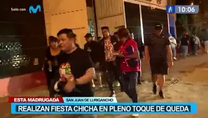 SJL: realizan fiesta chicha en pleno toque de queda