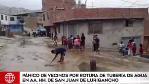 Aniego perjudicó a vecinos de San Juan de Lurigancho. Foto: captura de TV