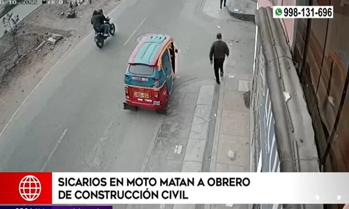 SJL: Sicarios en moto asesinan a obrero de construcción civil