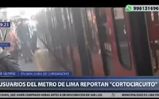 SJL: usuarios del Metro de Lima reportan un cortocircuito en un vagón - Noticias de cortocircuito