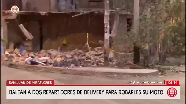SJM: balean a dos repartidores y roban su moto/ América Noticias