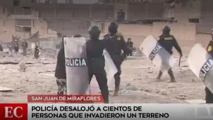 Desalojo en SJM. Foto: América Noticias