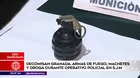 SJM: incautan granada de guerra, armas de fuego y droga tras operativo