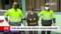 Policía frustró el robo de los objetos del negocio.