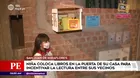 SJM: Niña coloca libros en la puerta de su casa para incentivar la lectura entre vecinos