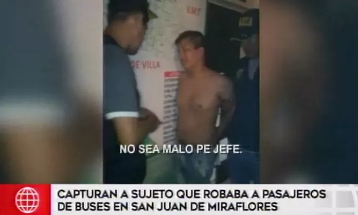 SJM: la Policía capturó a un sujeto que robaba a pasajeros de combi