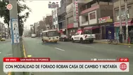 SMP: Delincuentes hacen forado y roban cerca de S/60 mil de casa de cambios