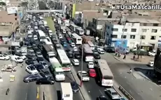 SMP: Gran congestión vehicular se registró tras cierre de puente Bella Unión - Noticias de bella-hadid