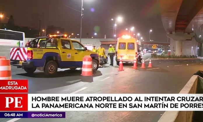 SMP: hombre fue atropellado al intentar cruzar la Panamericana Norte