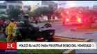 SMP: hombre volcó su auto para frustrar robo del vehículo