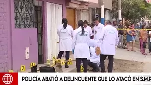 Pese a que el delincuente portaba chaleco antibalas, le cayeron dos proyectiles. Foto: captura de TV