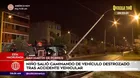 SMP: Niño salió caminando de vehículo tras aparatoso accidente