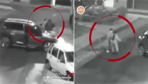 SMP: Pareja sufre robo de su camioneta en menos de un minuto/ Video y Foto: América TV