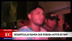 Los ladrones utilizaban las motos para robar en la modalidad de raqueteo. Foto: captura de TV