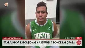 San Martín de Porres: Trabajador extorsionaba a empresa donde laboraba. Foto y video: América Noticias