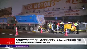 Accidente ocurrió en la Panamericana Sur. Foto: América Noticias