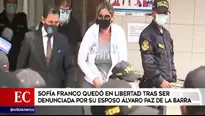 Sofía Franco quedó en libertad tras ser denunciada por su esposo Álvaro Paz de la Barra. Video: América