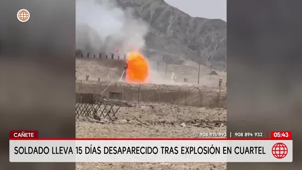 Soldado lleva 15 días desaparecido tras explosión en Pisco. Foto: América Noticias