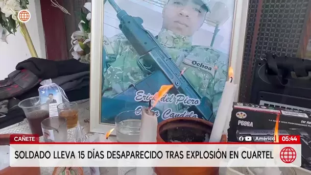 Soldado lleva 15 días desaparecido tras explosión en Pisco. Foto: América Noticias