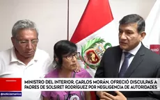 Solsiret Rodríguez: Carlos Morán pidió perdón a padres a nombre del Estado peruano - Noticias de solsiret-rodriguez