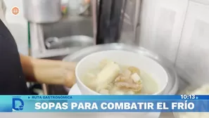 Sopas calientes para enfrentar el frío en cada barrio limeño. Foto y video: América TV