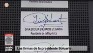 Las sospechosas firmas de la presidente Boluarte