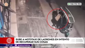 Sube a mototaxi de ladrones en intento de recuperar sus cosas en San Juan de Lurigancho. Foto y video: América Noticias